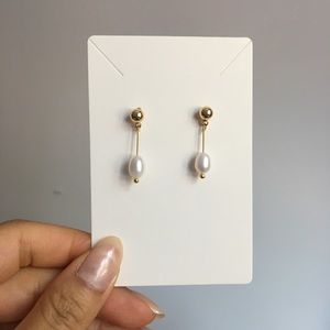 Elegant Freshwater Pearl Stainless Steel Dainty Earrings